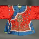 Old Chinese Embroidered Silk Robe