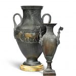 A French 19th century bronze urn