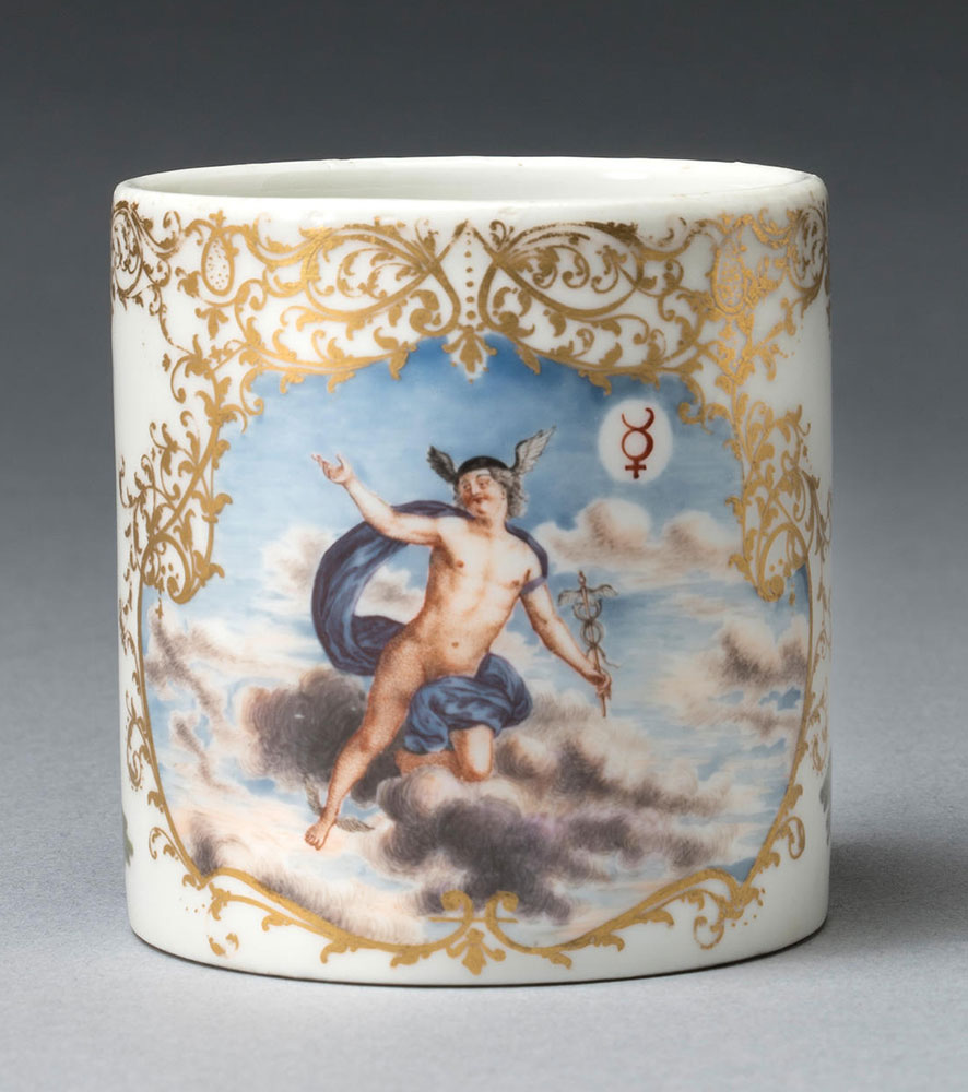 A rare Meissen mug, circa 1740-45