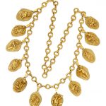 14 Karat Gold Charm Necklace, Eric de Kolb