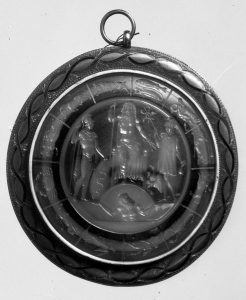 Intaglio with Jupiter, Mars, and Mercury Surrounded by the Zodiac Set in a Pendant