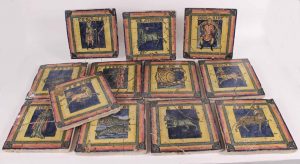 Twelve Spanish Astrological Tiles