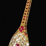 A rare Mughal gem-set gold spoon, India, 17th-18th century