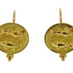 Temple St. Clair 18k Gold Pisces Zodiac Earrings