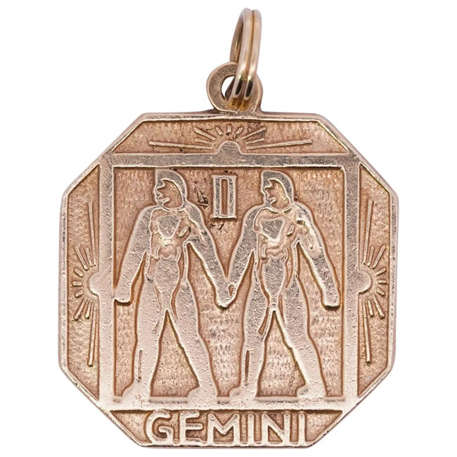 Astrological Gemini pendant